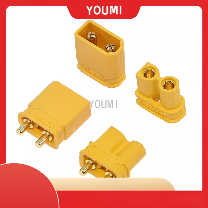 10pcs XT30U Bullet Connector Plug Male Female The Upgrade XT30 for RC FPV Lipo Battery RC Quadcopter (5 Pair)