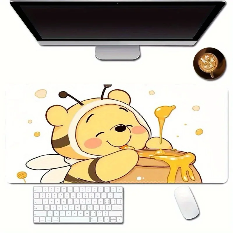 Officially Licensed Disney Winnie-the-Pooh & Tigger Mouse Pad - Winnie-the-Pooh Honey Pot Design with Pooh Bear & Tigger, Non-Sl