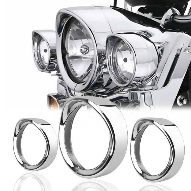 For Harley Touring Road King Electra Glide Softail FLD/FLH Motorcycle Headlight Trim 7