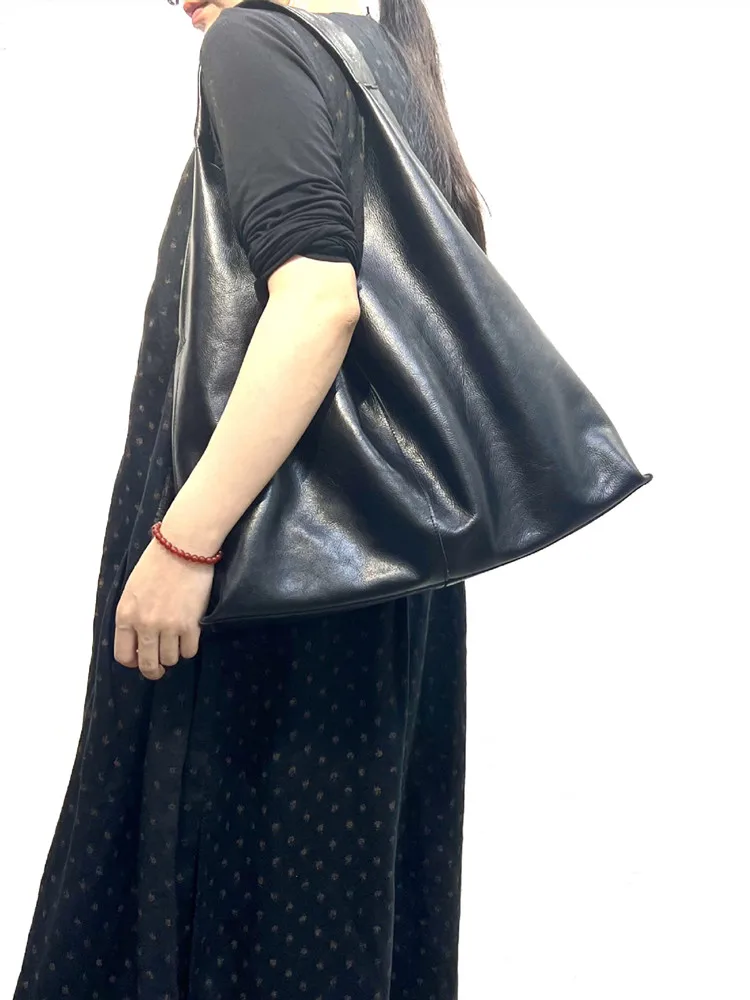 100% Soft Cowhide Tote for Women Work Office Commuter Bag Roomy Underarm Shoulder Purse With Liner Bag Genuine Leather Handbags