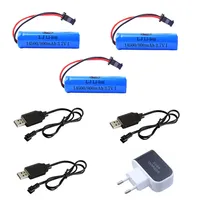 Lipo Battery 14500 3.7V 800mah and charger For C2 D828 RC Stunt Dump Car Toy Accessory 3.7V 14500 Li-ion battery with SM-2P Plug