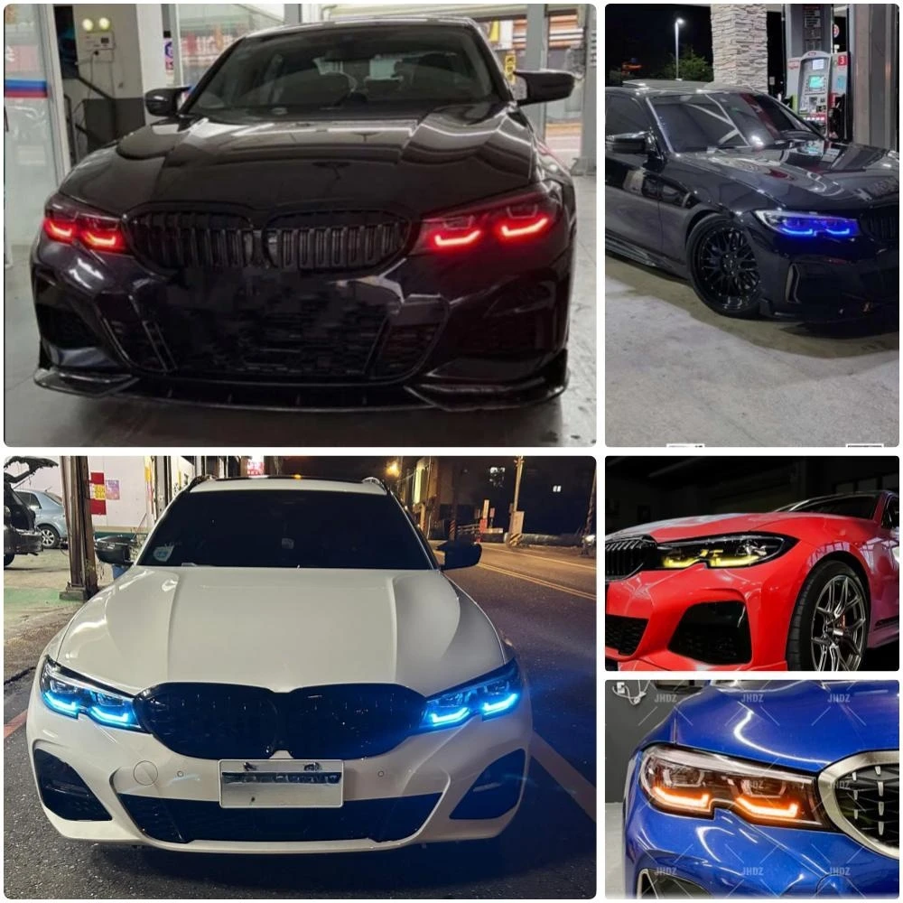 

Обновление платы DRL без RGB дневных ходовых огней Янтарный Желтый Синий Красный Для BMW G20 G21 LCI M340i M340iX 2019-2022 Светодиодная фара