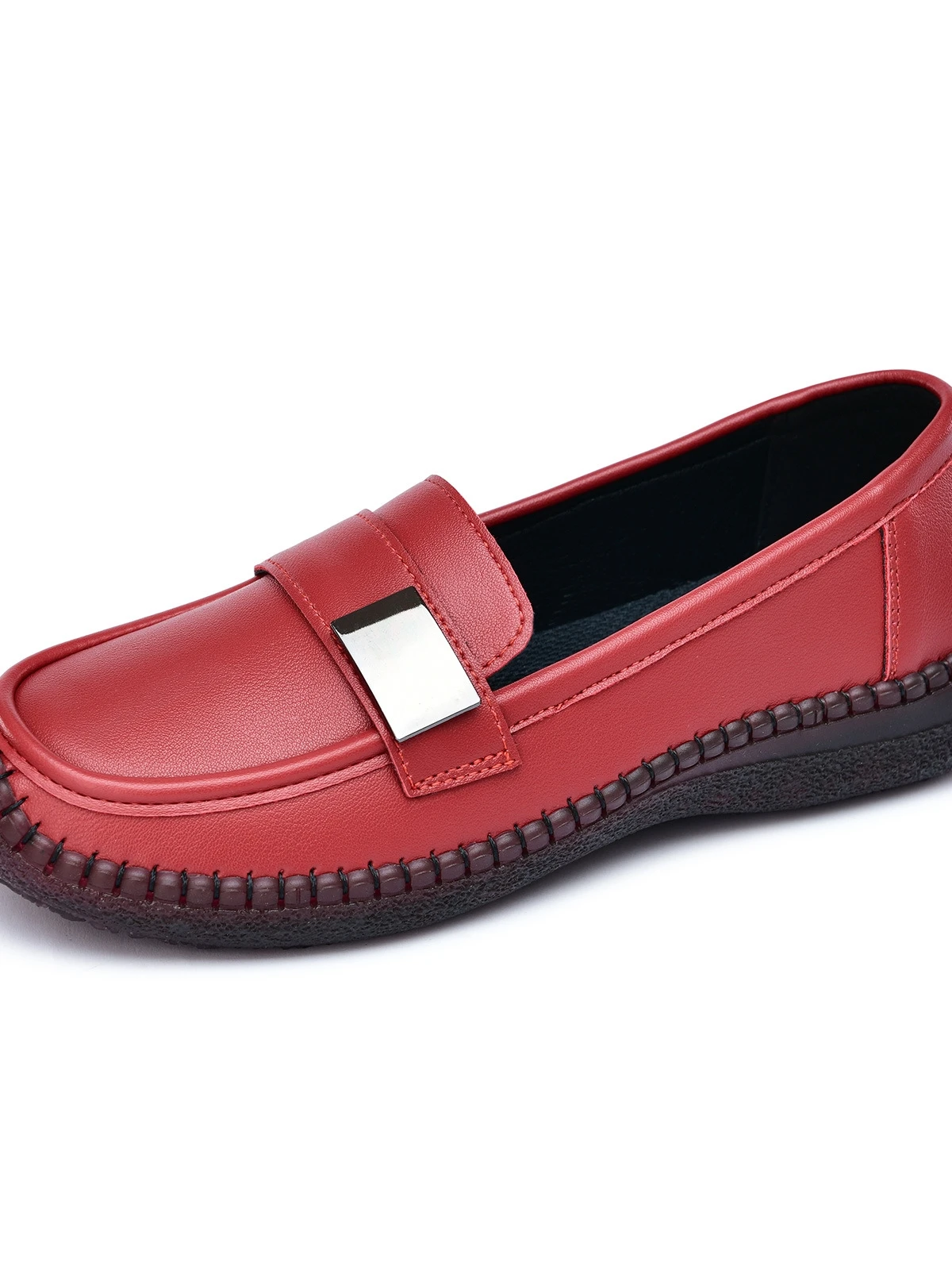 

Удобные женские ботинки без шнуровки на плоской подошве, противоскользящие повседневные ботинки из суперволокнистой кожи с верхней латексной стелькой, круглые Toe oes