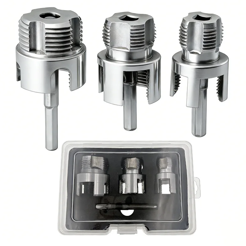 PPR PVC Rohrgewindeschneider Internes und Externes Gewindeschneidwerkzeug 1/2 3/4 Zoll Integrierter Rohrschneider Schere Sanitär-Handwerkzeugset – Detail 1