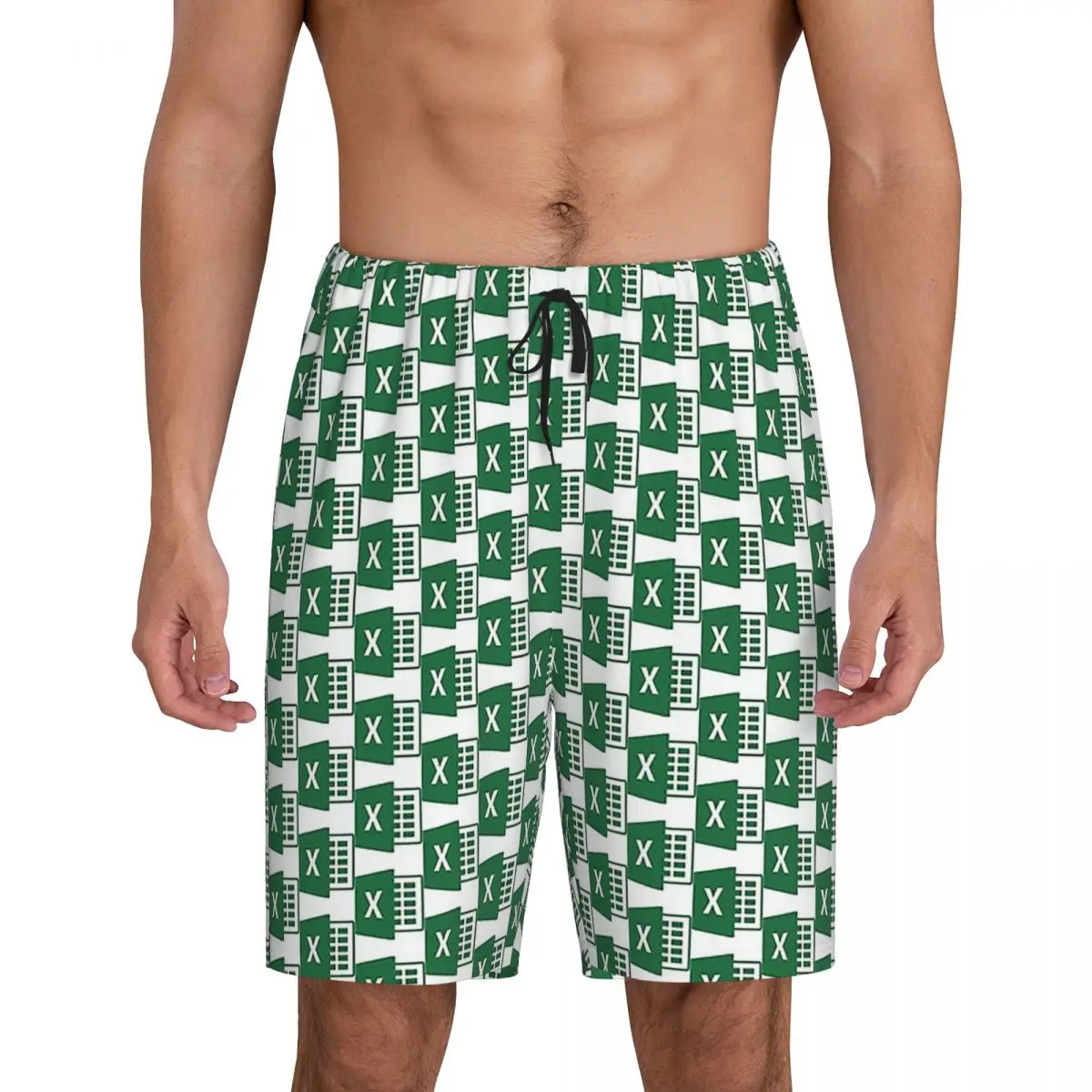 

Custom Excel Short Pajama Pants Men Sleepwear Sleep Lounge Bottom Shorts Sleeping Pants