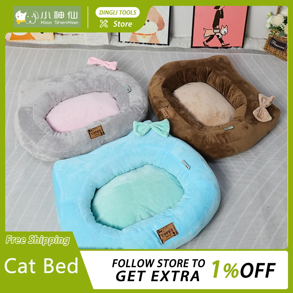 New Style Dog Cat Bed Keep Warm In Winter Special For Sleeping High Elastic Filling Material PP Cotton Cat Ear Model Pet Cat Bed