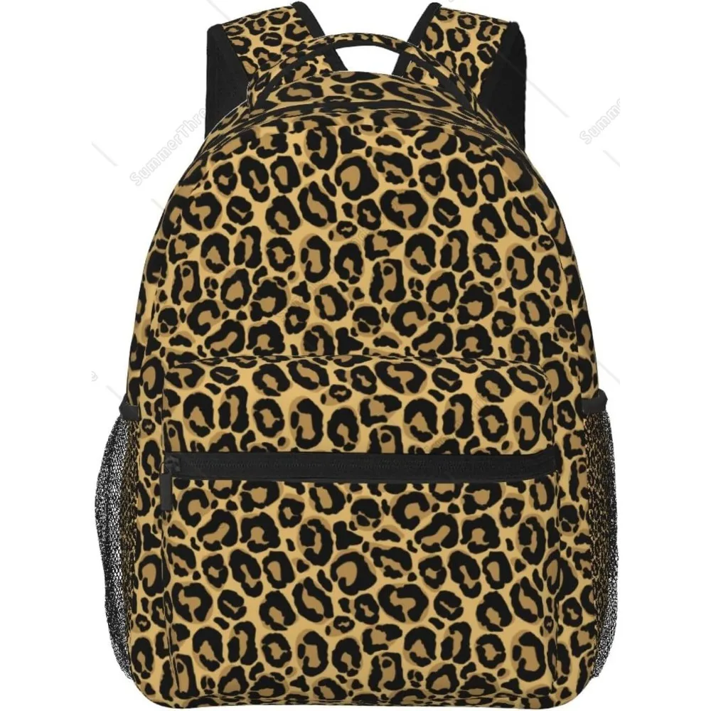 

Коричневый рюкзак с леопардовым принтом, школьная сумка для студентов, подростков, мужчин и женщин, рюкзаки для ноутбуков, дорожная сумка-рюкзак с несколькими