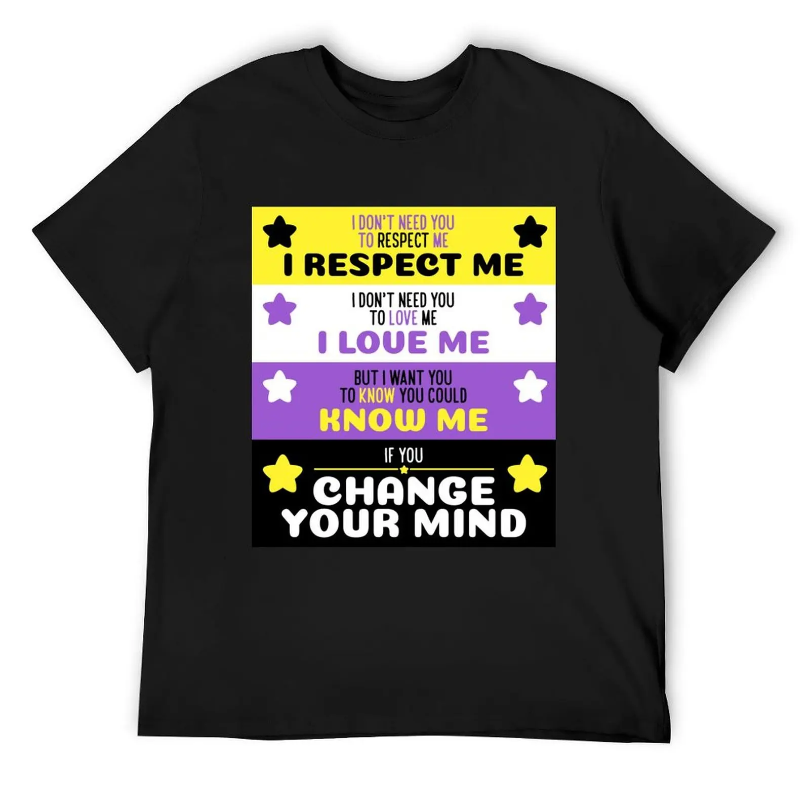 Change Your Mind - футболка Non-Binary Pride Variant, футболки с рисунком, новое издание, мужская футболка большого размера