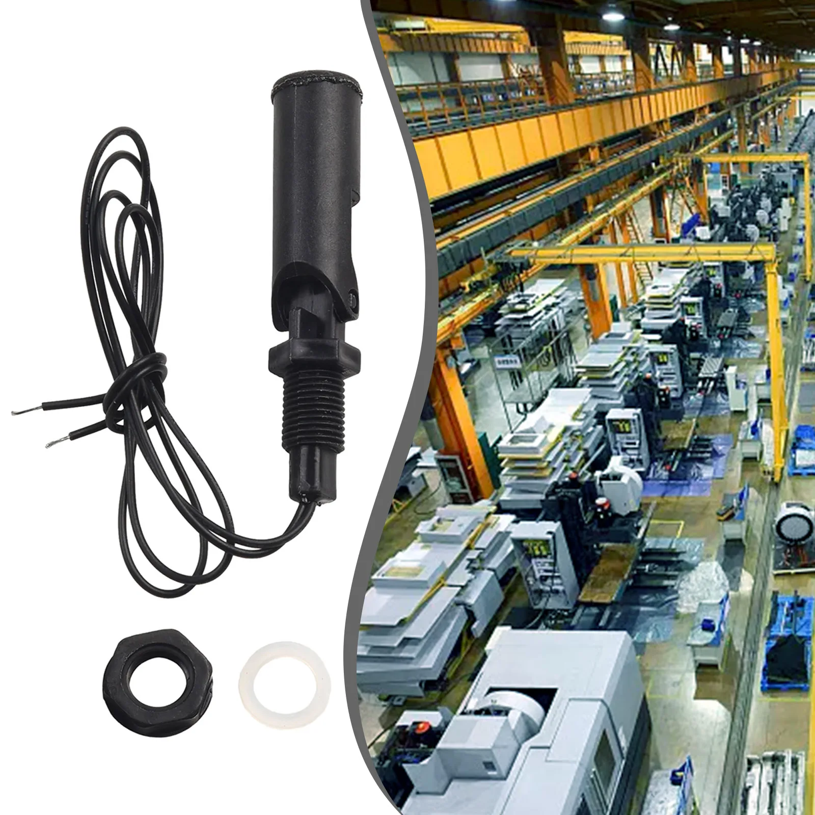 

1PC Liquid Float Switch Float Switch Fluid Water Level Sensing Switch Sensor 12v 24v BLACK Industrial Mechanical Control Tools