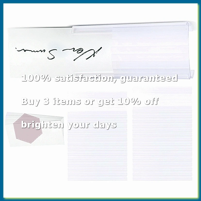 Wire Shelf Label Holders, 30 Pack Plastic Wire Shelf Label Clips with Label Paper Removable Wire Rack Label Holder
