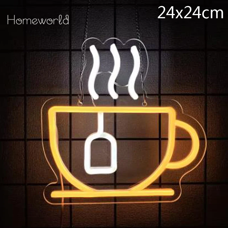 Coffee Neon light  Super Bright Led Sign  Usb Connection Power Supply Suitable For Coffee Shop Front Desk Business Decor