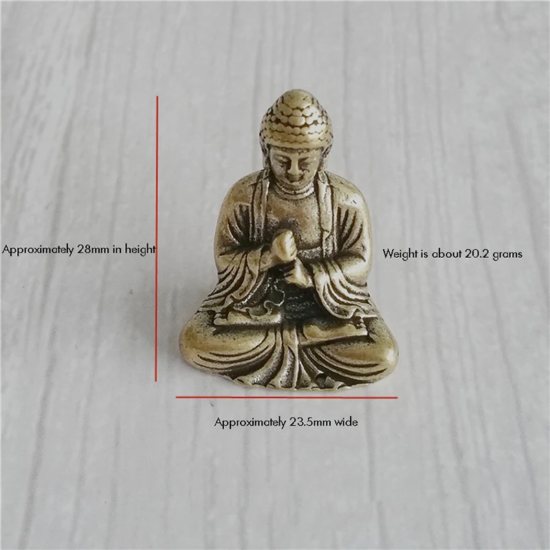 

Seated Buddha Statue Brass Mini Buddha Shakyamuni Ornaments Buddhism Meditating Home and Garden Decorative Sculpture Figurines