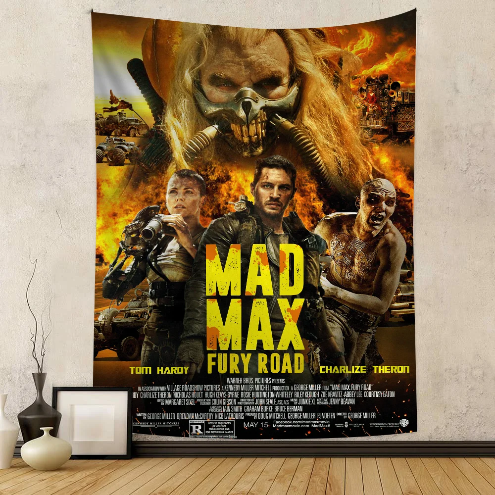 Mad Max Classic Movie Series Art DIY Wall Tapestry Hanging Tarot Hippie Wall Rugs Dorm INS Home Decor