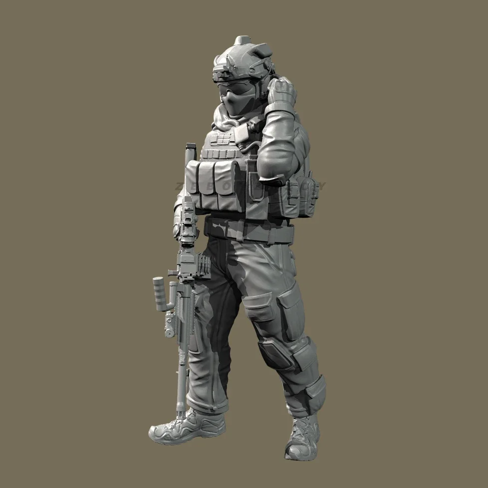 Kits de modèles de soldats en résine, hauteurs globales 38mm 50mm, figurine incolore et auto-assemblée (impression 3D) TD-7365/3D