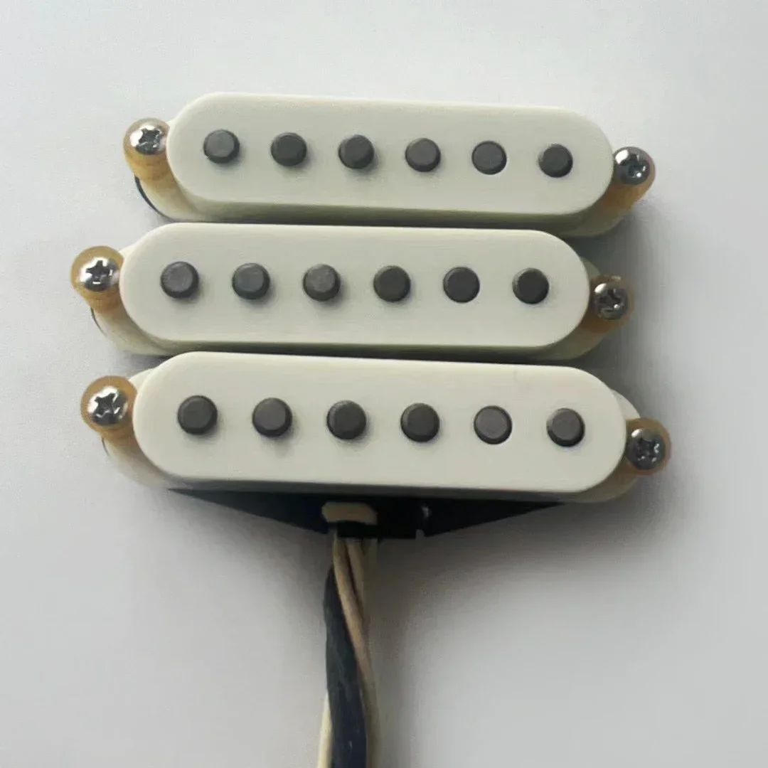 

Alnicov Single Coil Pickups SSS Alnico 5 Neck/Middle/Bridge Pickups for ST Electric Guitar 3PCS/Set Cream White (made in Korea)