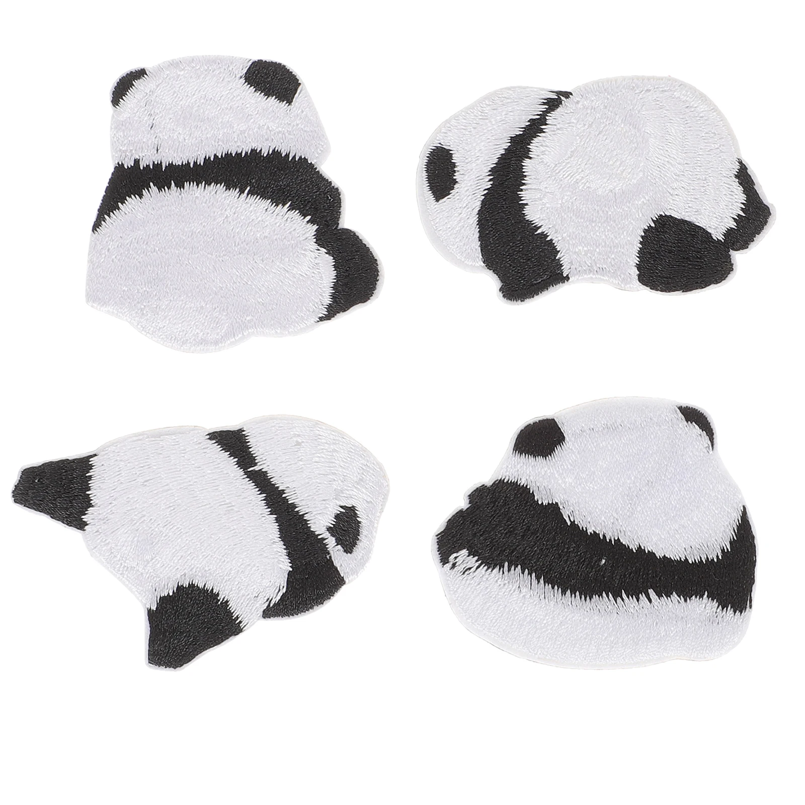 

4pcs Panda Cloth Patches Iron On Sew Vintage Adorable DIY Fashion Jean Backpack Accessories Cartoon Panda Clothes Patch