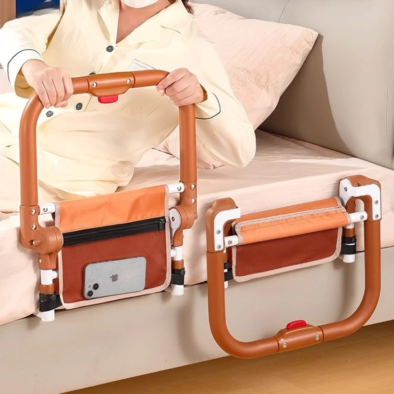 Foldable Bedside Assist Handle for Elderly People Anti-Slip Safety Support Rail Adjustable Standing Aid Tool Fall Prevention