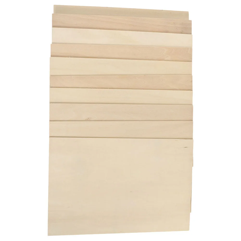 

10Pcs DIY Wood Boards Blank Wooden Slices for Crafting Background Decoration Engraving Home Decor Unpainted Wood Planks Craft