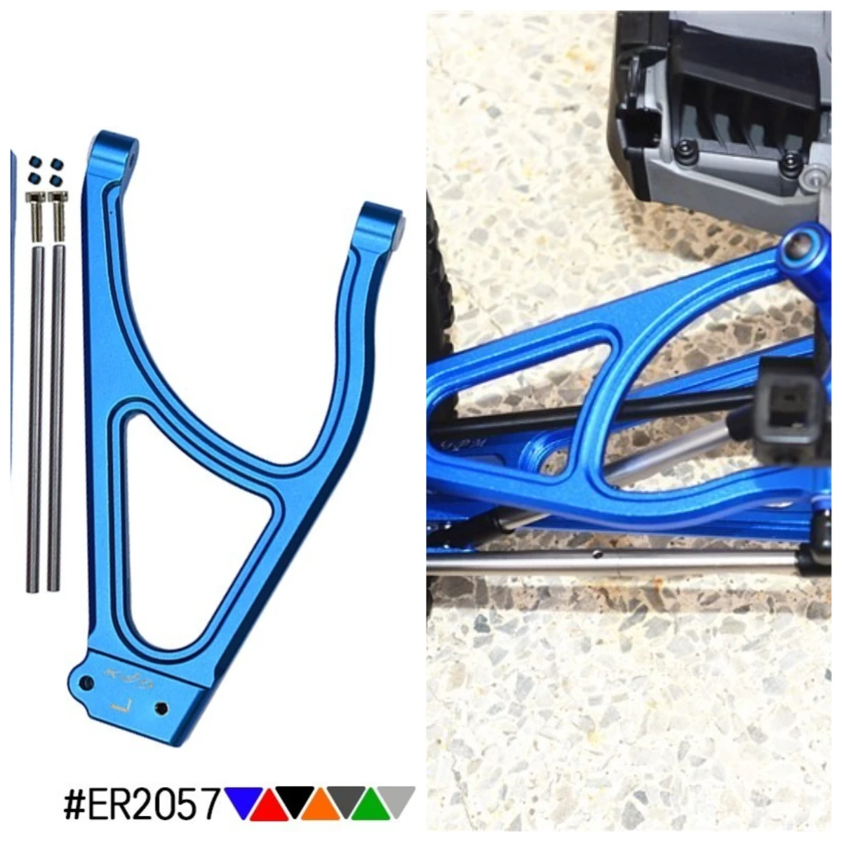 

GPM Aluminum Rear Upper Suspension Arm For TRAXXAS 1/10 E-Revo VXL 2.0 Brushless