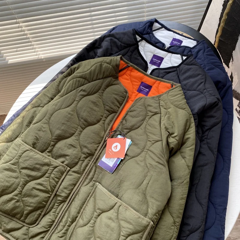 العصرية فضفاضة المجهزة غير المبطنة عارضة القطن Jaet الرجال الخريف الشتاء مبطن معطف داخلي الشباب Faion الوقوف صالح واحد B...