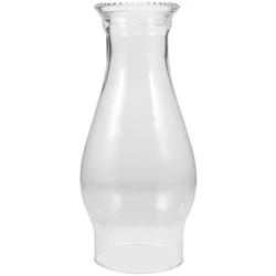 Lámpara de aceite transparente para chimenea, cubierta de lámpara de queroseno de vidrio a prueba de viento, cilindro, linterna, pantalla de luz, reemplazo de cubierta de quemador