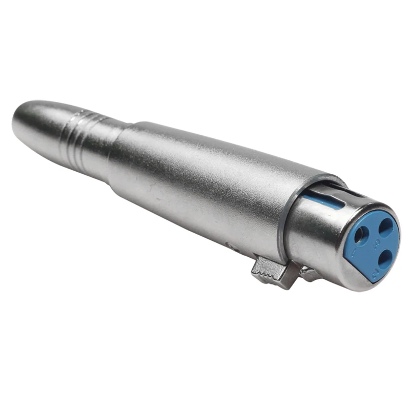 Xlr 3 pinos fêmea para 6.35mm fêmea jack tomada conector de microfone de áudio para microfone mesa de música alto-falante microfone de áudio