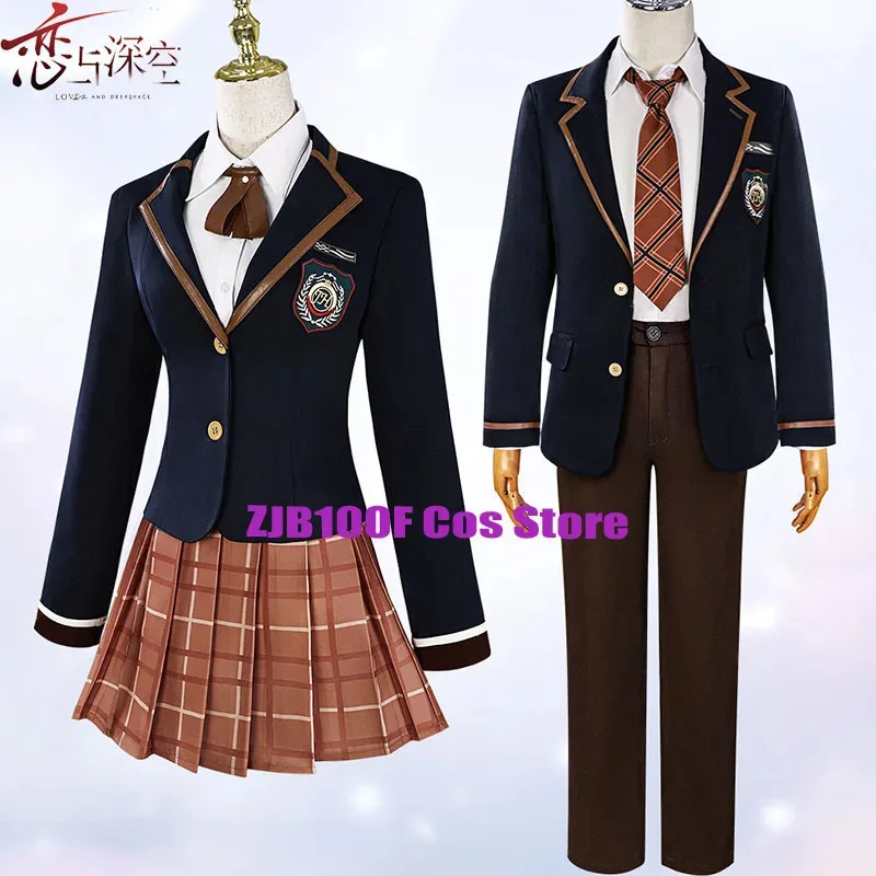 

Anime Heroines Cosplay Game Love And Deepspace Costume Woman Man School Uniform Suit Halloween Party Carnival Outfit