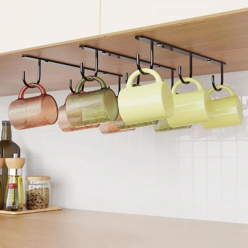Minimalist Cabinet Mug Hooks Water Cup Racks And Upside-down Coffee Cup Display Rack