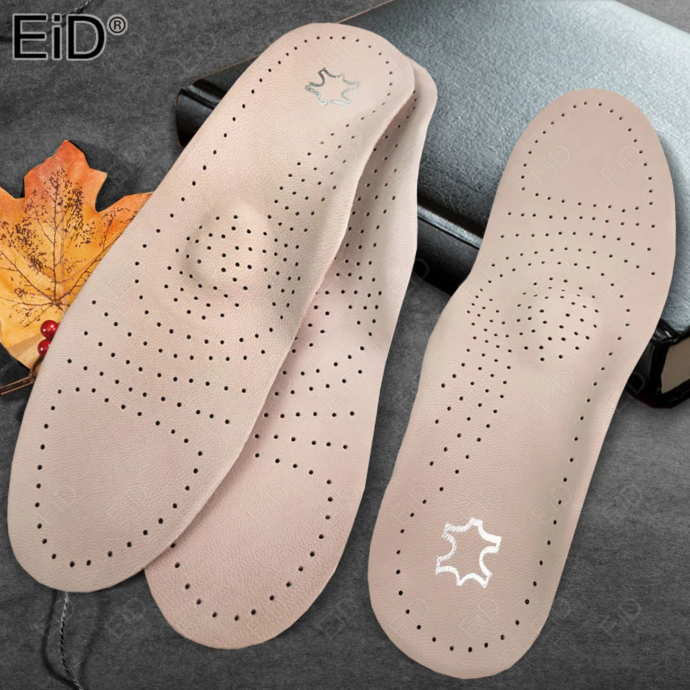 

EiD Genuine Leather Orthotic Flat Feet Arch Support Orthopedic Insole for Shoe Sole Insole for Feet O/X Leg Corrected Men Women