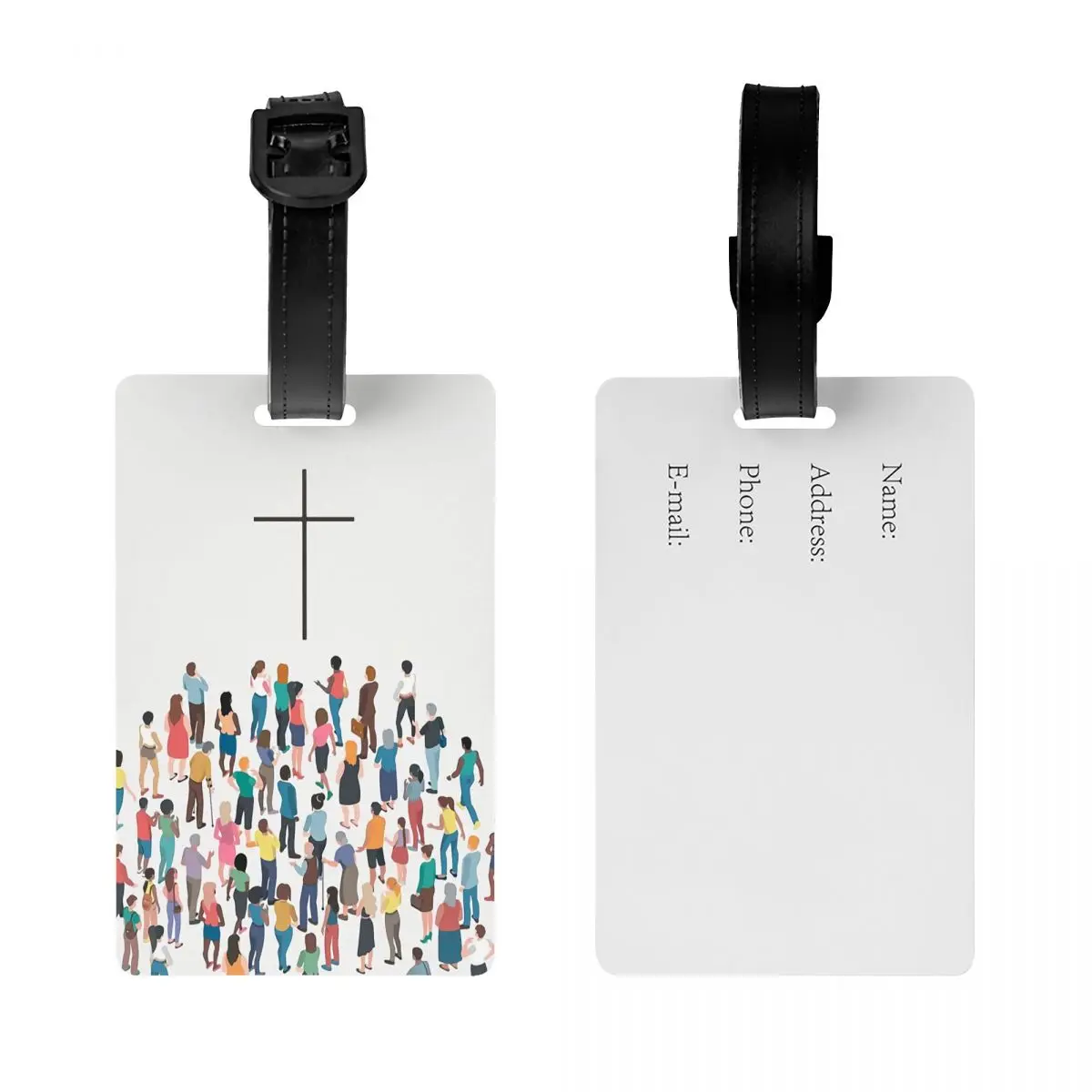 Custom The Cross Of Jesus Christ Luggage Tag Suitcase Baggage Privacy Cover ID Label