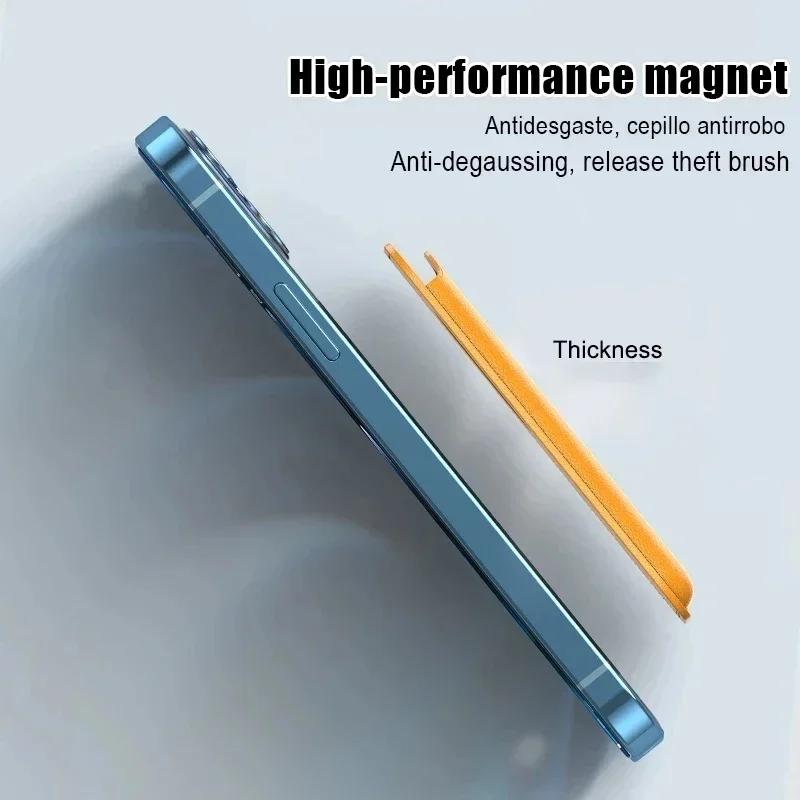 محفظة جلدية رسمية لهاتف أبل آيفون 17 برو ماكس 16 12 13 14 15 حامل بطاقة مغناطيسية هوائية غطاء حافظة للرسوم المتحركة #2