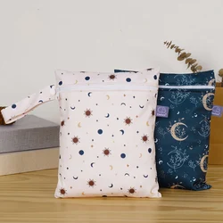 2pcs Set 18*25cm Waterproof PUL Nappy Dry Bag for Diapers Inserts Mini Fashion Wet Diaper Bag