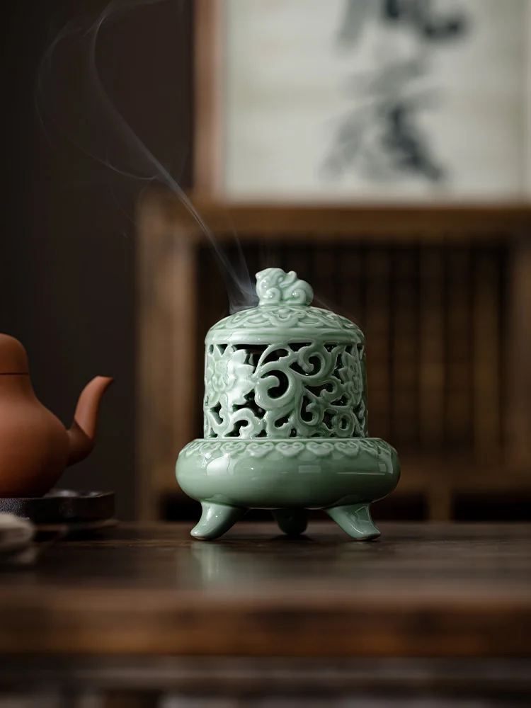 

Creative Retro Cerc Lotus Plate Incense Burner Home Decorative Items Zen Scents Burner for Living Room from China