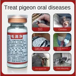 Pigeon Trichomonas mouth yellow and white dot respiratory tract parrot birds mixed with water 10g