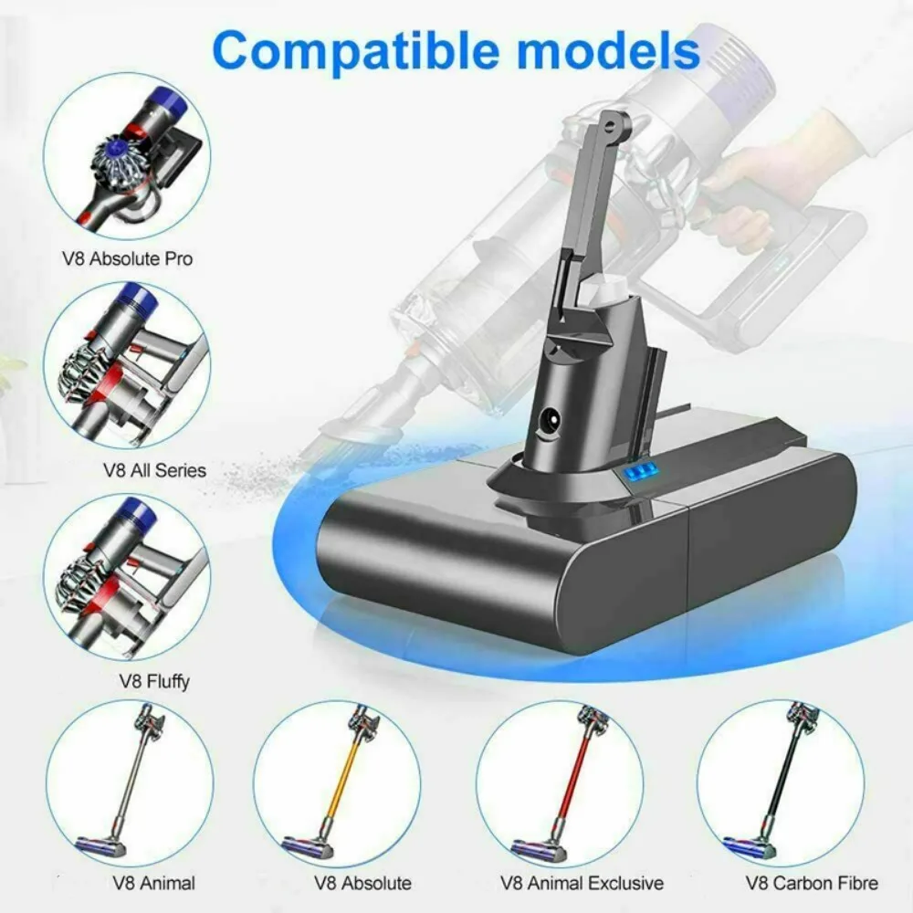 ترقية 8000mAh 21.6V ليثيوم أيون استبدال ل دايسون DC31 DC34 V6 V7 V8 V10 V11 سلسلة مكنسة كهربائية بطارية قابلة للشحن