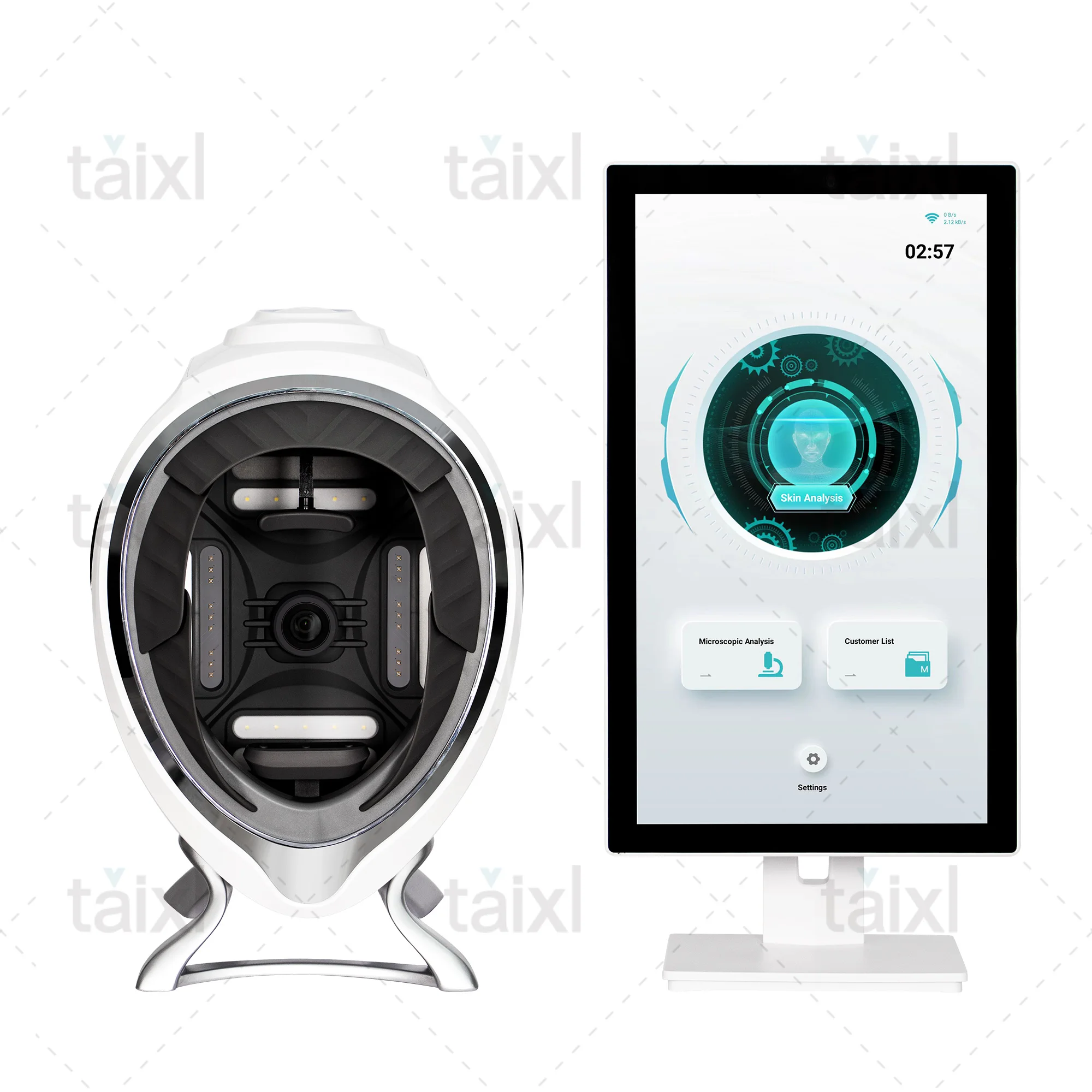 AISIA 3D AI Facial Skin Analyzer Detection Skin Problem Diagnosis 8 Spectrum Professional Analysis Beauty Salon Equipment