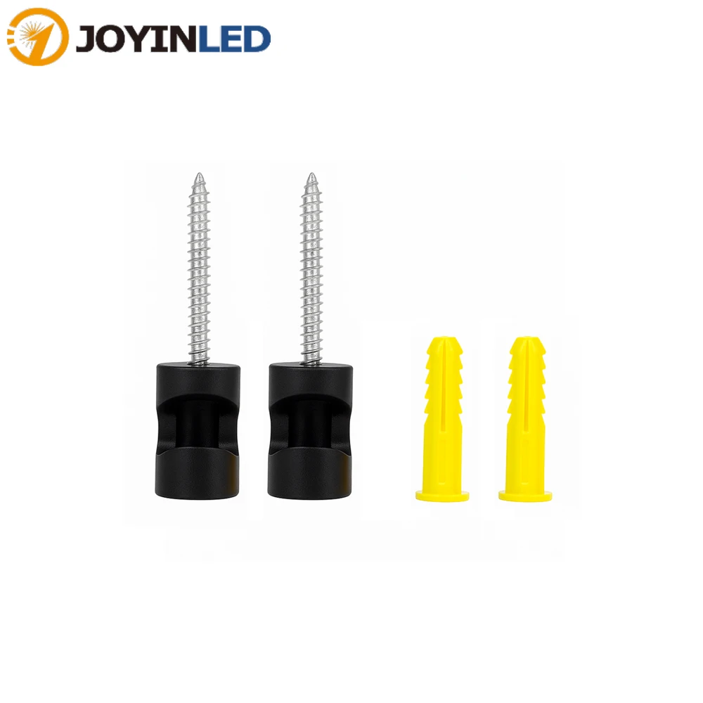 Swag Hook Pendant Light Cable Holder Wall and Ceiling Pins for Textile Cable Black/White Ceiling Mounting with Screws and Dowels