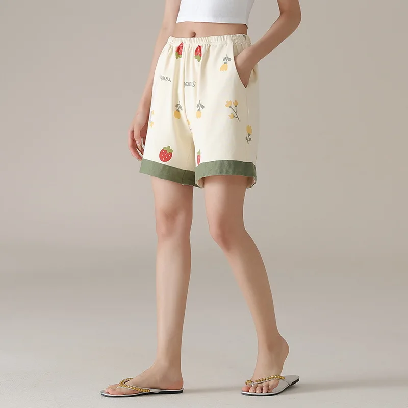 2026 American Retro grey Shorts Loose Casual Wide-leg Sports Style Women's Shorts Summer New Men's and Women's Streetwear