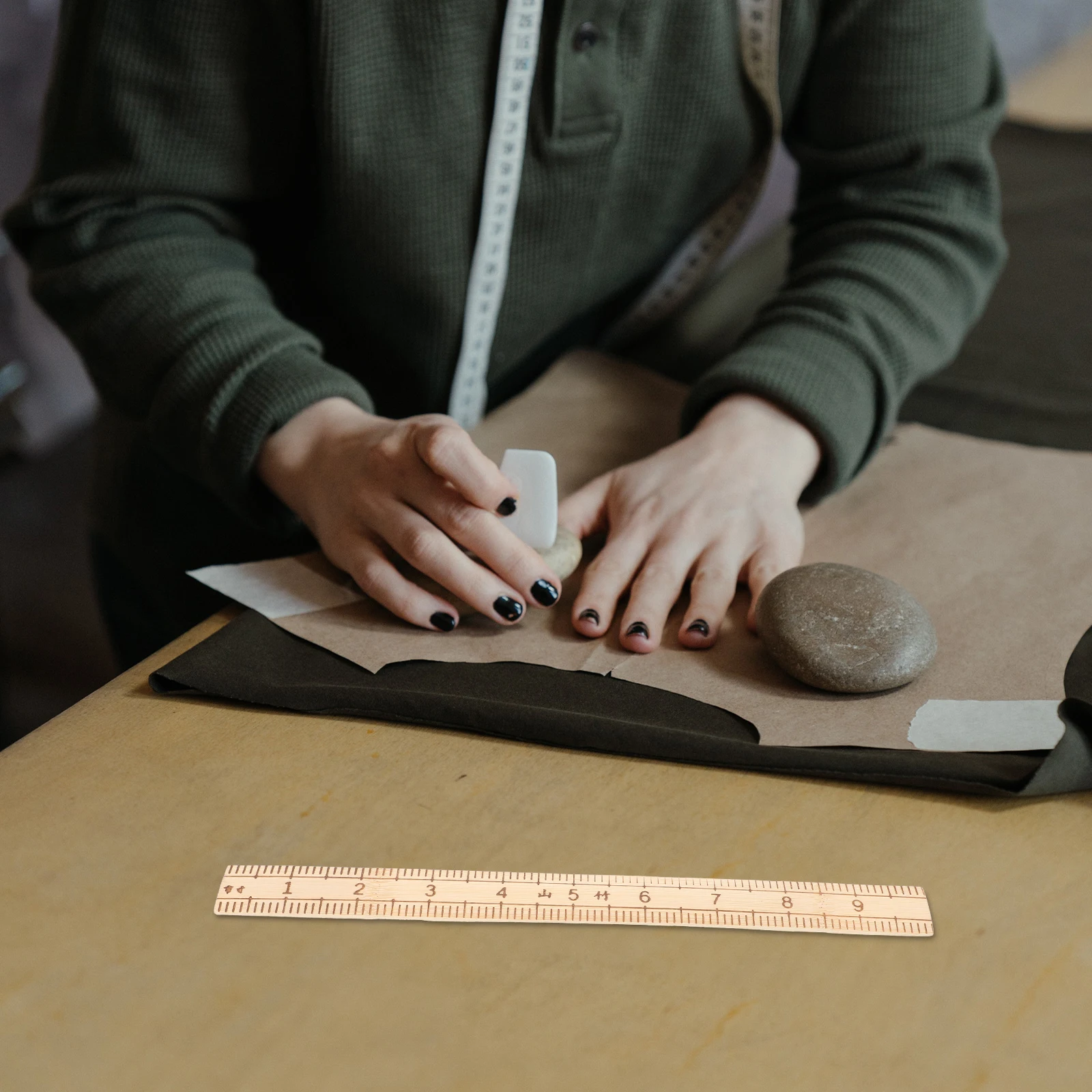 2 Pcs Wood Measuring Ruler Tailor Sewing Essentials Clothing Rulers Tools and Accessories Dressmaking