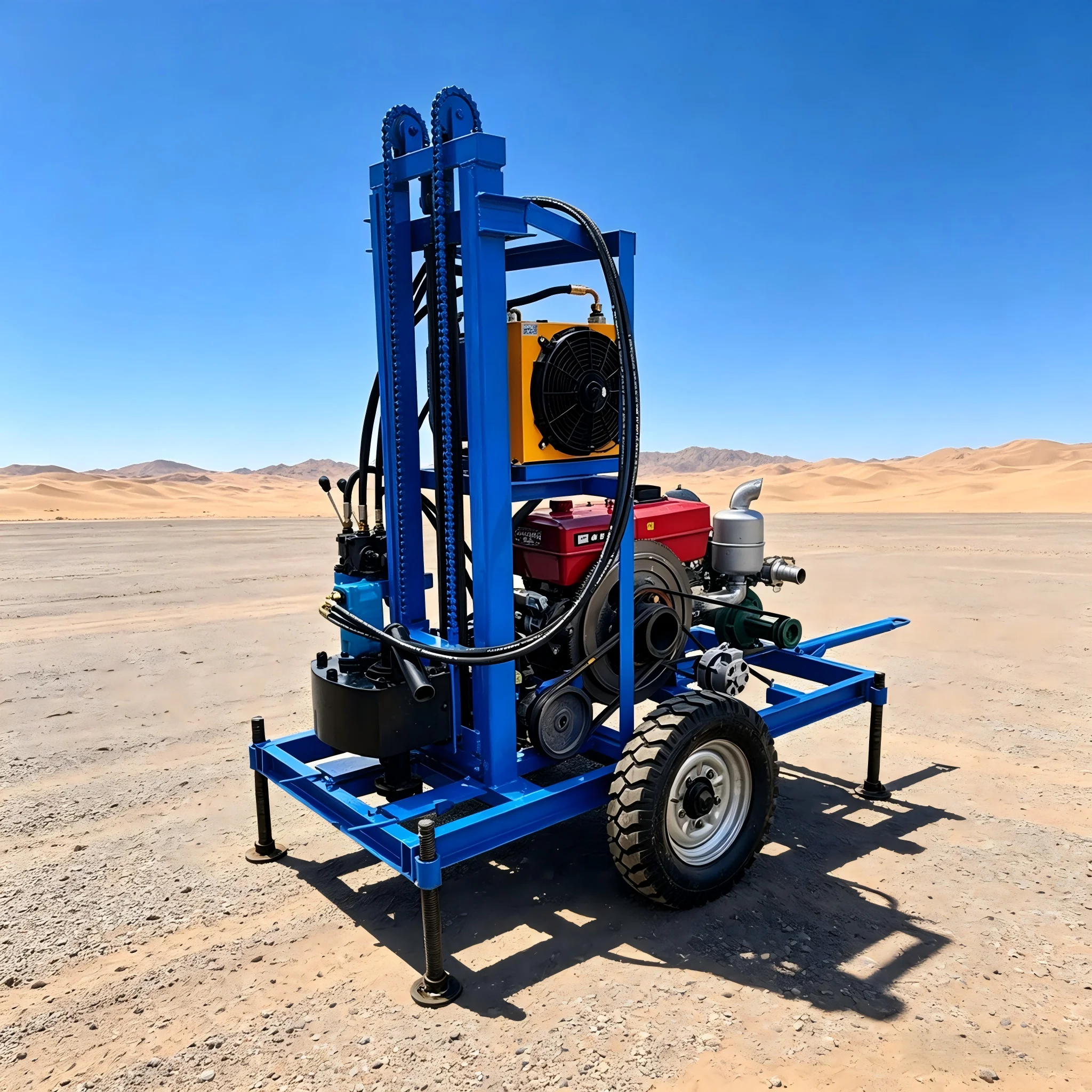 Customized Modular Portable Design Multi-Soil Adaptable Drill Bits Water Well Drilling Machine hydraulic water well drilling rig