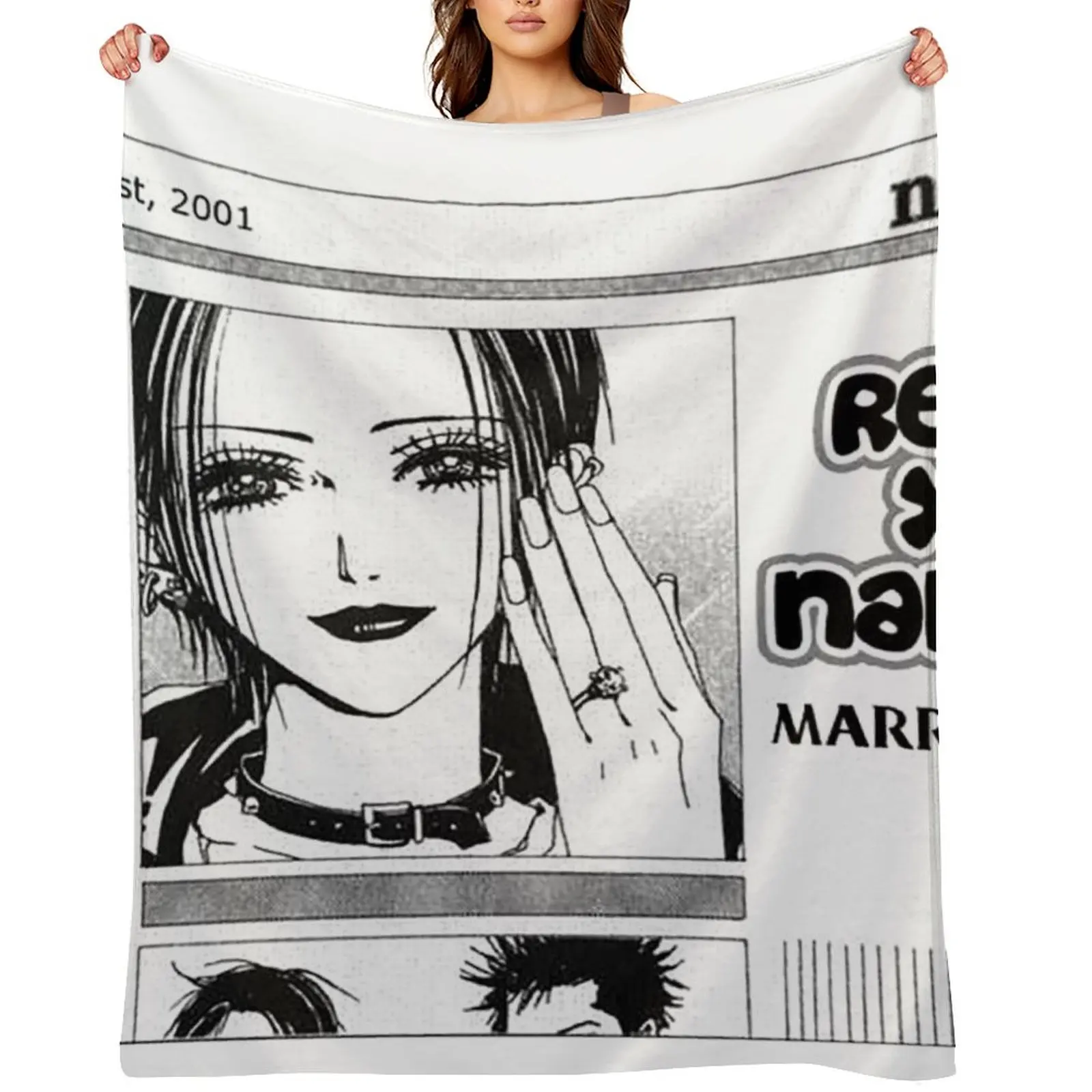 

Nana Osaki Engaged with Ren Throw Blanket Giant Sofa Blankets For Baby funny gift valentine gift ideas Blankets