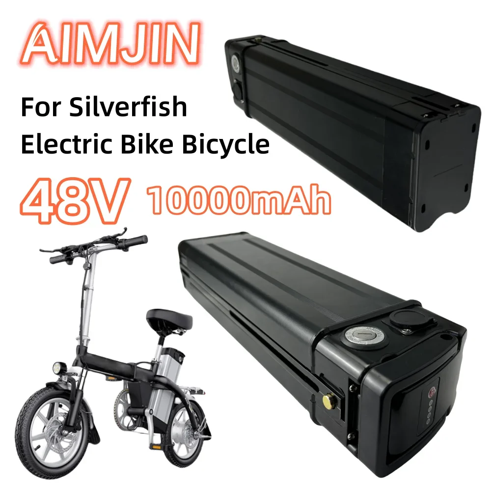 48V 10Ah Lithium-Ion Battery Pack Suitable for Silver Fish Rechargeable Battery Built in BMS system No memory effect