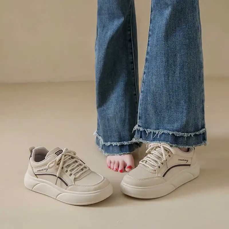 Parkour In The Forest Cute Shoes For Women Woven Sneakers Woman Sport Women's Beige Boots Popular Goods Industrial Sewing