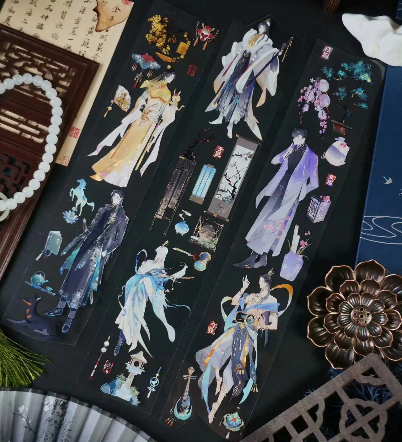 

Vintage Chinese Ancinent Style Strange Record Boy Washi PET Tape for Card Making Decoration DIY Scrapbooking Plan Stickers