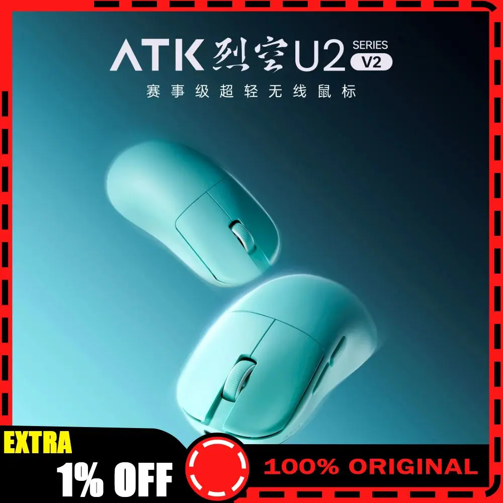 

ATK U2V2 Ultimate Gaming Mouse PAW3950Ultra Low Latency Lightweight Custom Wireless Dual Mode Mice PC E-Sports Accessory Gift