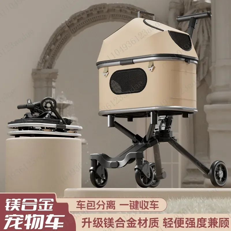 pet cart dog cat out small pet cart lightweight foldable outdoor pet cart