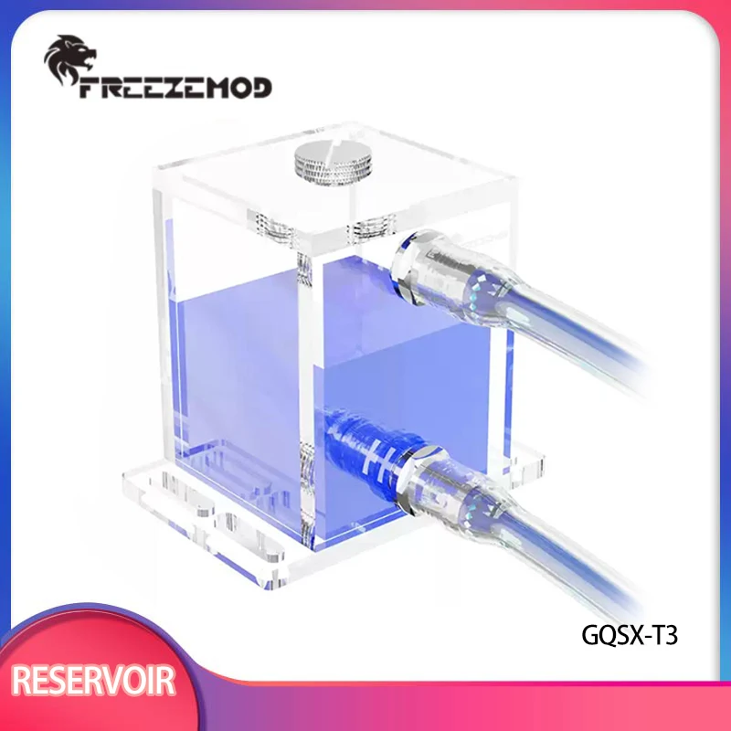 

FREEZEMOD Fully Transparent Acrylic Water Cooler Small Water Tank Three-hole Water Tank with Extended Fixed Position / GQSX-T3