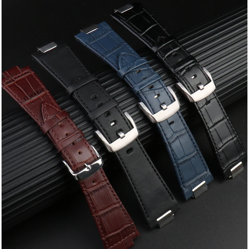 Leather strap for Tissot PRX Series T137.407/T137.410 Men's Casual Fashion Replacement cowhide watchband + Quick release tools