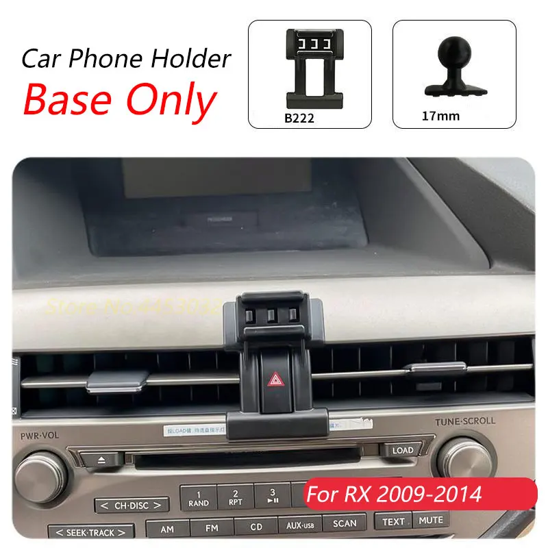 For Lexus RX 2009-2014 300 Car Phone Holder Special Fixed Bracket Base 17mm Not Blocking Air Outlet Interior Accessories