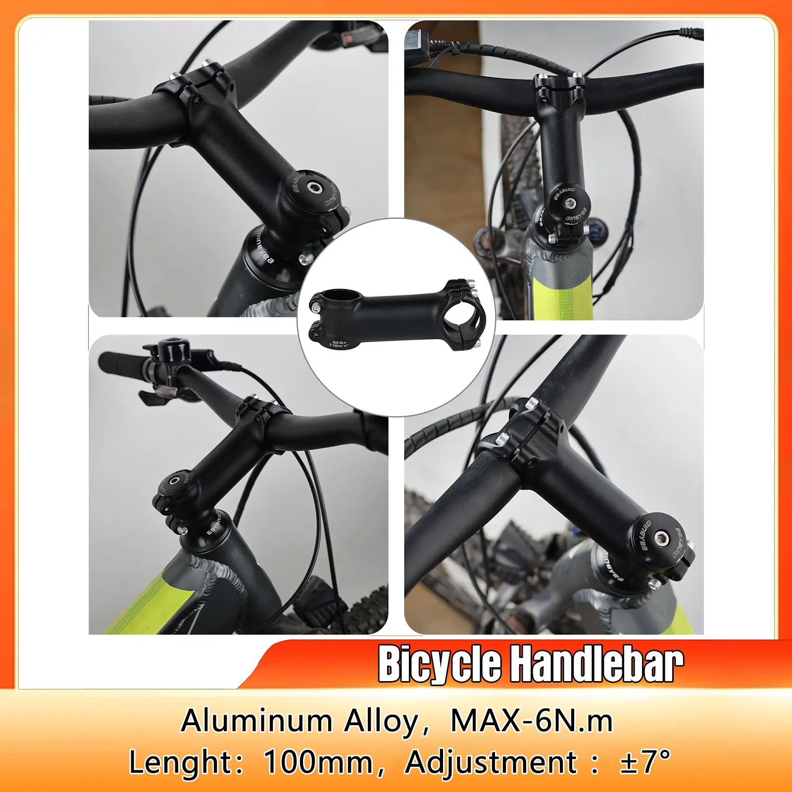 

Bicycle Handlebar Stem 100mm MTB Stem 28.6mm 31.8mm Negative Power Mtb Lightweight Road Bike Table